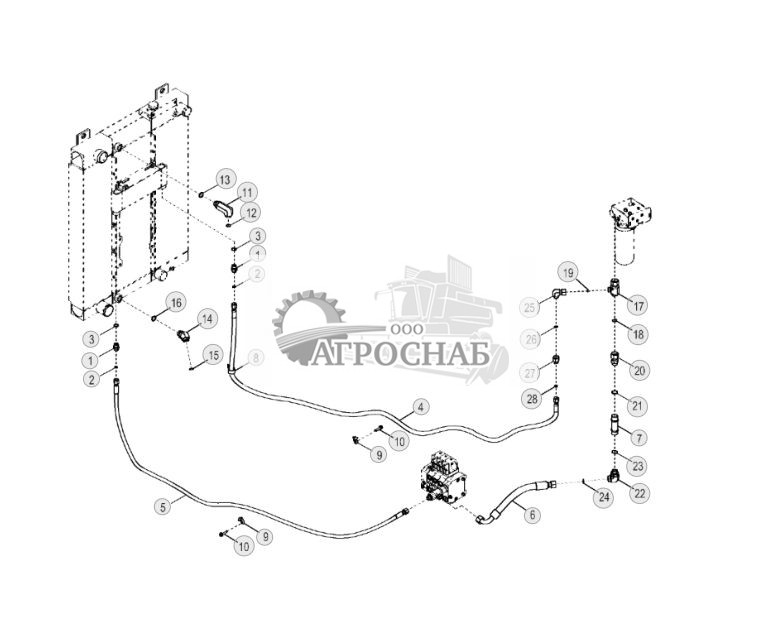 Трубопровод охладителя встроенного управления уклоном - ST560360 411.jpg